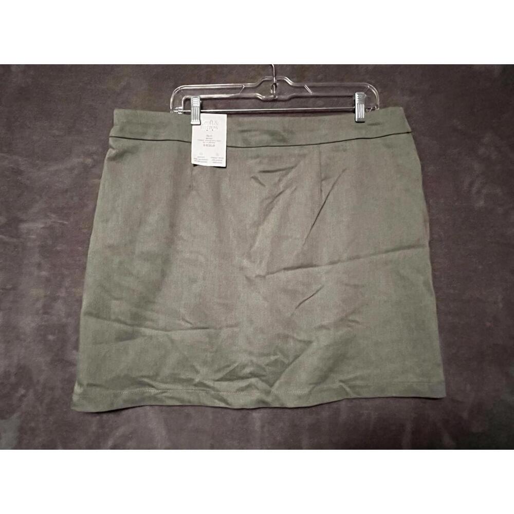 Croft & Barrow Women’s Mid Rise Effortless Stretch Skort Size 18 Heather Moss